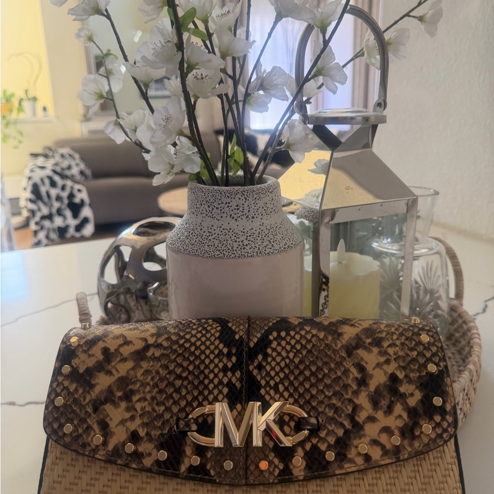 Michael Kors Snake Print Handbag - Brown and Black